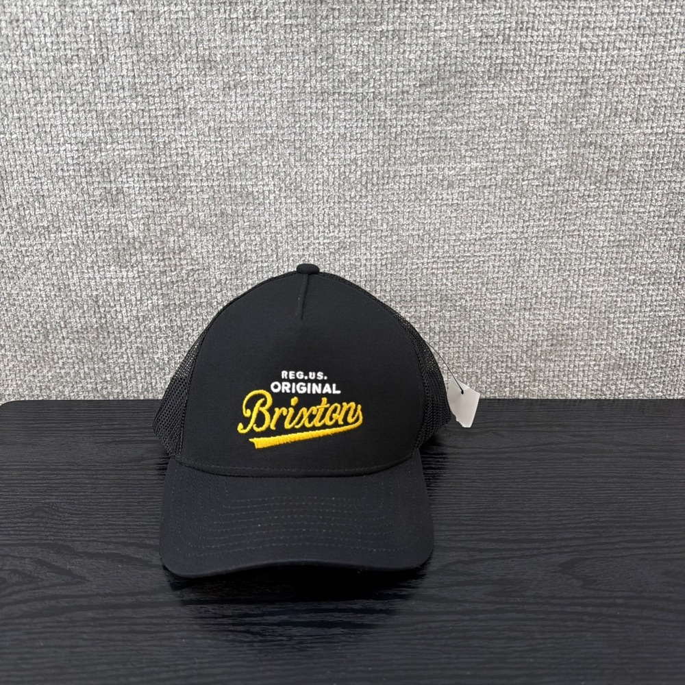 Brixton Postal Neplus Reg US SnapBack Black Hat Trucker New!‎